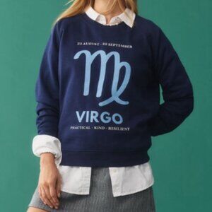 Anthropologie Virgo Navy Blue Sweater XXS